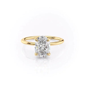 The Kamellie Set With A Oval Moissanite