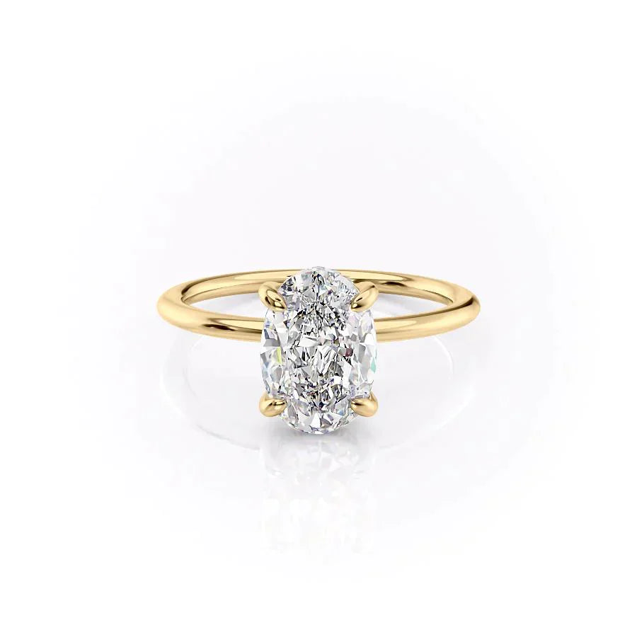 The Kamellie Set With A 1.5 Carat Oval Lab Diamond