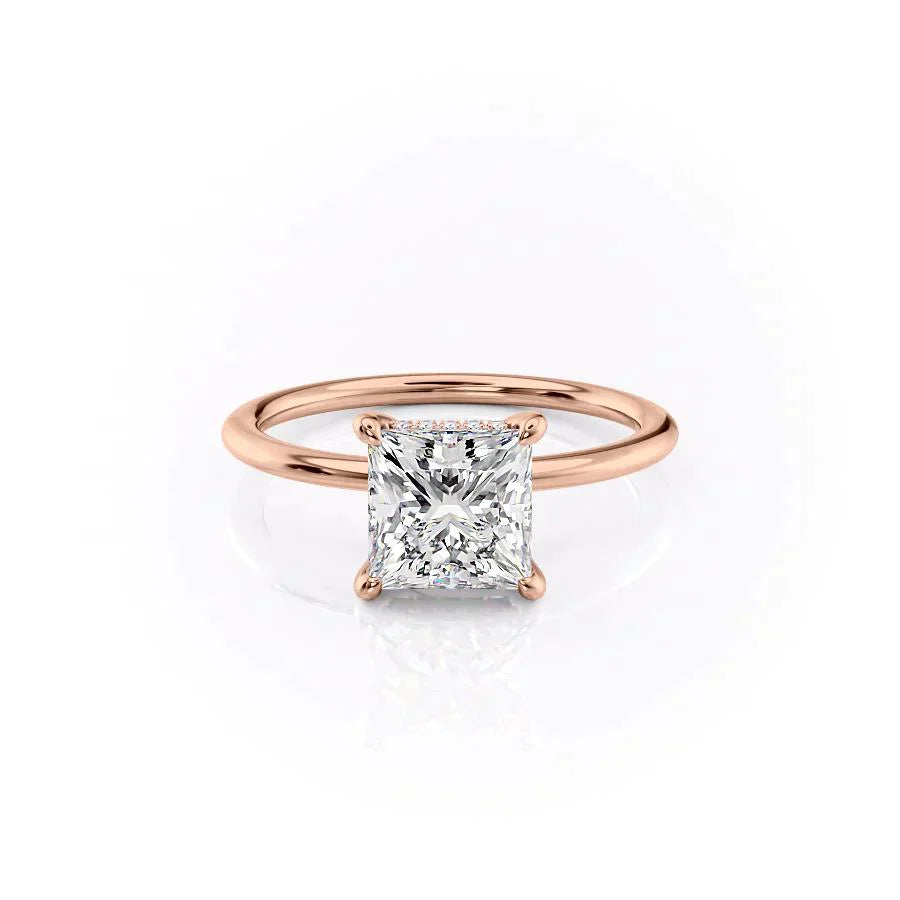 The Kamellie Set With A 2.5 Carat Princess Lab Diamond