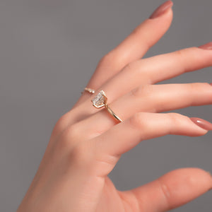 The Kamellie Set With A 2 Carat Princess Lab Diamond