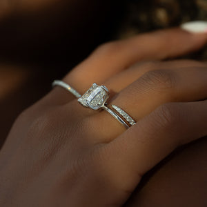 The Kamellie Set With A 2 Carat Princess Lab Diamond