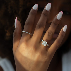 The Kamellie Set With A 2 Carat Princess Lab Diamond