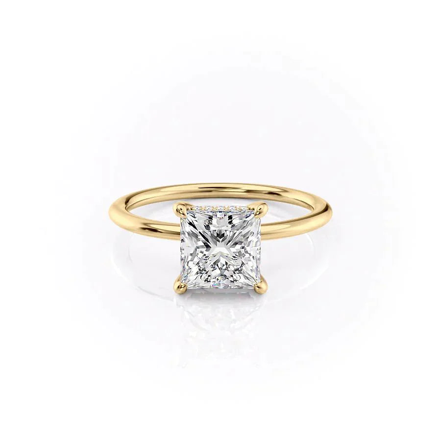 The Kamellie Set With A 2.5 Carat Princess Lab Diamond