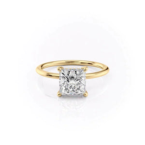 The Kamellie Set With A 2.5 Carat Princess Moissanite