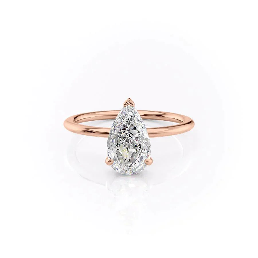 The Kamellie Set With A 1.5 Carat Pear Lab Diamond