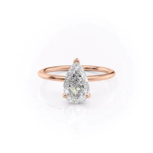 The Kamellie Set With A 2.5 Carat Pear Lab Diamond