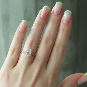 The Kamellie Set With A 2 Carat Pear Lab Diamond