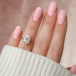 The Kamellie Set With A 2 Carat Pear Lab Diamond