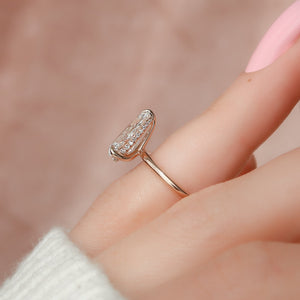 The Kamellie Set With A 2 Carat Pear Lab Diamond
