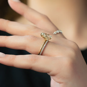 The Kamellie Set With A 2 Carat Pear Lab Diamond