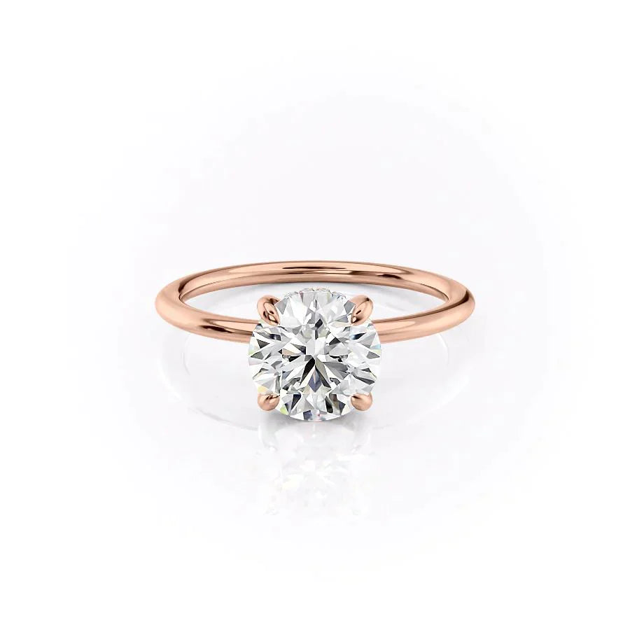 The Kamellie Set With A 1 Carat Round Lab Diamond