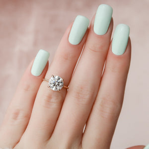 The Kamellie Set With A 2 Carat Round Lab Diamond