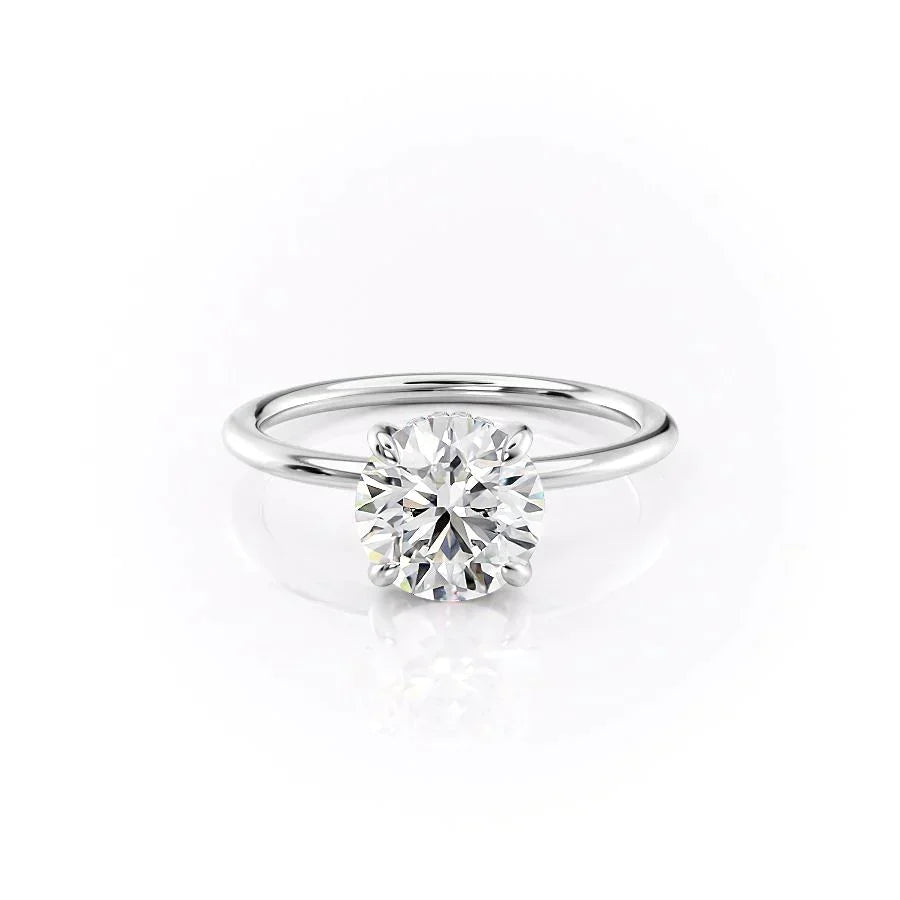 The Kamellie Set With A Round Moissanite