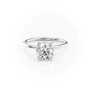 The Kamellie Set With A Round Moissanite
