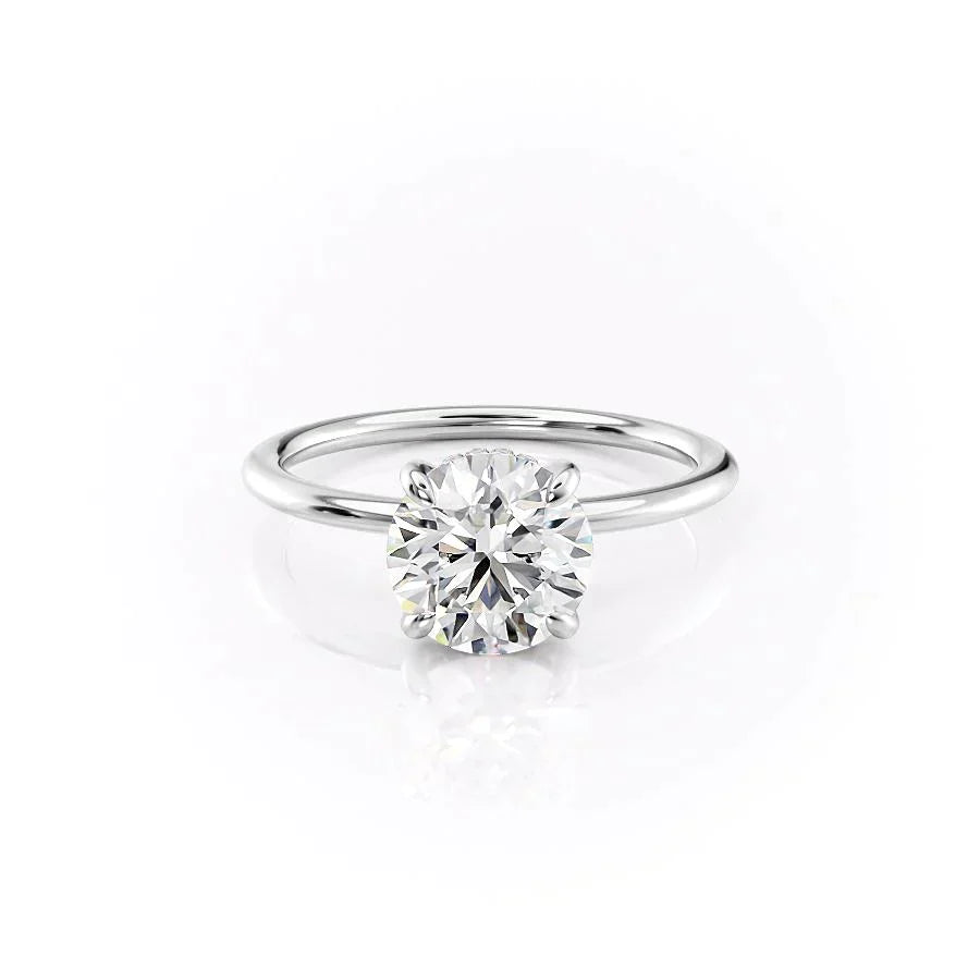 The Kamellie Set With A 3.5 Carat Round Moissanite