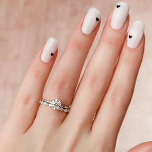 The Kamellie Set With A 2 Carat Round Lab Diamond