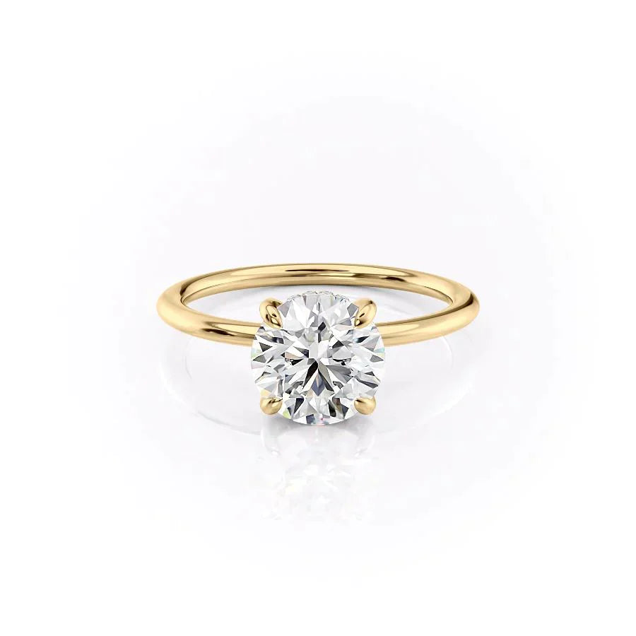 The Kamellie Set With A 2.5 Carat Round Lab Diamond