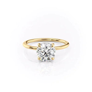 The Kamellie Set With A 2 Carat Round Lab Diamond
