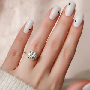 The Kamellie Set With A 3 Carat Round Lab Diamond
