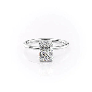 The Kamellie Set With A 3 Carat Radiant Lab Diamond