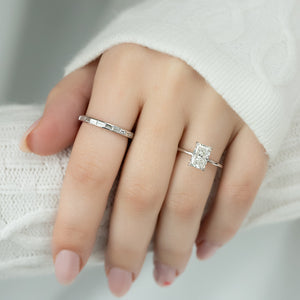 The Kamellie Set With A 2 Carat Radiant Lab Diamond