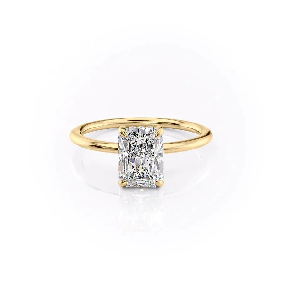The Kamellie Set With A 1.5 Carat Radiant Lab Diamond