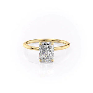 The Kamellie Set With A 2.5 Carat Radiant Moissanite