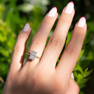 The Kamellie Set With A 2 Carat Radiant Lab Diamond