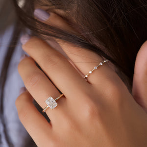 The Kamellie Set With A 2 Carat Radiant Lab Diamond