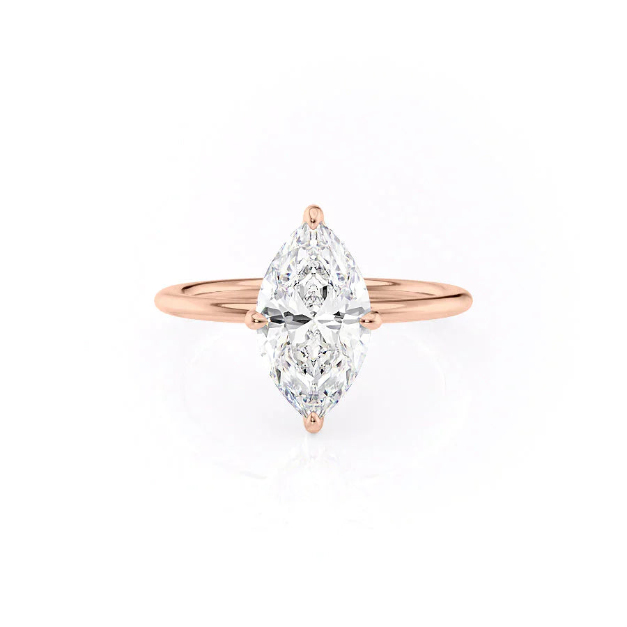 The Kamellie Set With A 2.5 Carat Marquise Moissanite