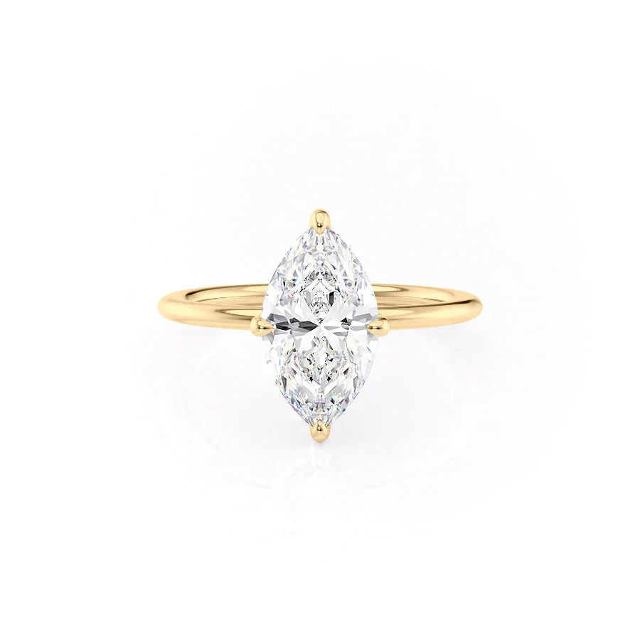 The Kamellie Set With A 3.5 Carat Marquise Moissanite
