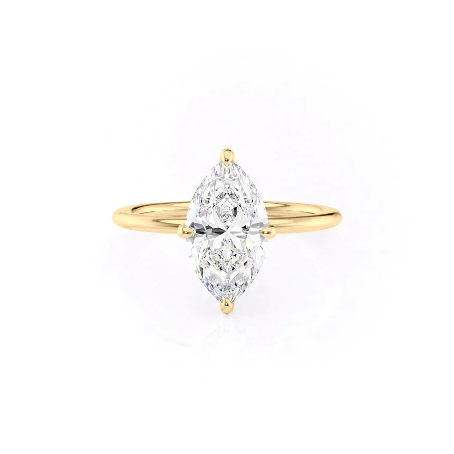 The Kamellie Set With A 2 Carat Marquise Lab Diamond