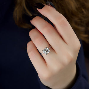 The Pave Kamellie Set With A 1 Carat Cushion Lab Diamond