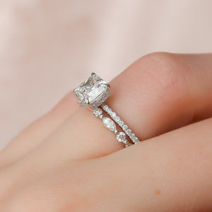 The Pave Kamellie Set With A 2 Carat Cushion Lab Diamond