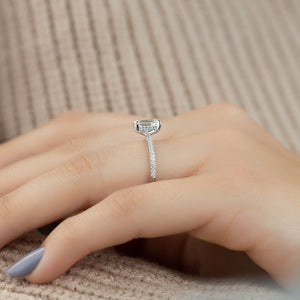 The Pave Kamellie Set With A 3 Carat Emerald Lab Diamond