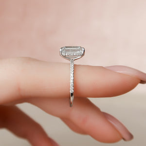 The Pave Kamellie Set With A 3 Carat Emerald Lab Diamond