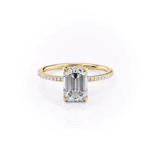 The Pave Kamellie Set With A 1.5 Carat Emerald Lab Diamond
