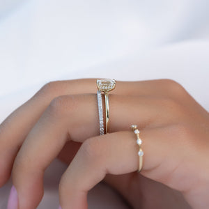 The Pave Kamellie Set With A 2 Carat Emerald Lab Diamond