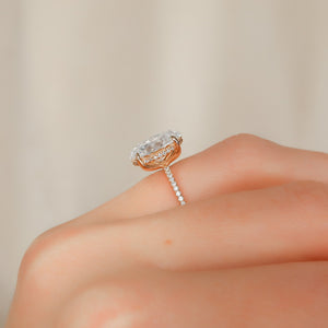 The Pave Kamellie Set With A 3 Carat Oval Lab Diamond