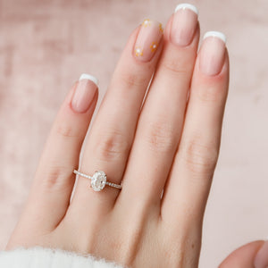 The Pave Kamellie Set With A 3 Carat Oval Lab Diamond