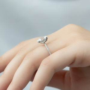 The Pave Kamellie Set With A 2 Carat Oval Lab Diamond