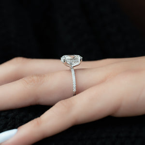 The Pave Kamellie Set With A 2 Carat Oval Lab Diamond