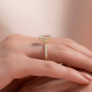 The Pave Kamellie Set With A 2 Carat Oval Lab Diamond