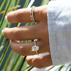 The Pave Kamellie Set With A 2 Carat Oval Lab Diamond