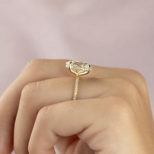 The Pave Kamellie Set With A 2 Carat Oval Lab Diamond