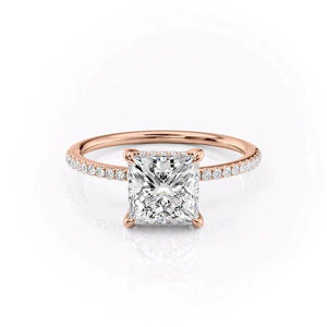 The Pave Kamellie Set With A 2 Carat Princess Lab Diamond