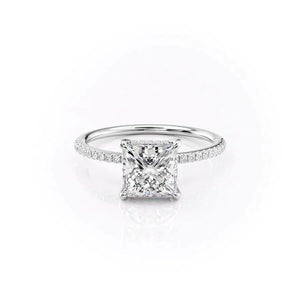 The Pave Kamellie Set With A Princess Moissanite
