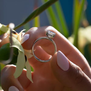 The Pave Kamellie Set With A 2 Carat Princess Lab Diamond