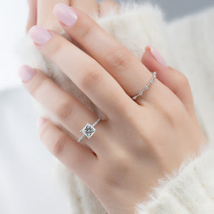 The Pave Kamellie Set With A 2 Carat Princess Lab Diamond