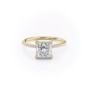 The Pave Kamellie Set With A Princess Moissanite